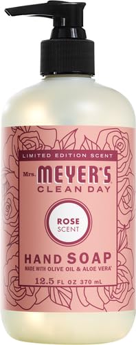 MRS. MEYER'S CLEAN DAY Rose Hand Soap Made with Essential Oils Biodegradable 1|5 fl. oz