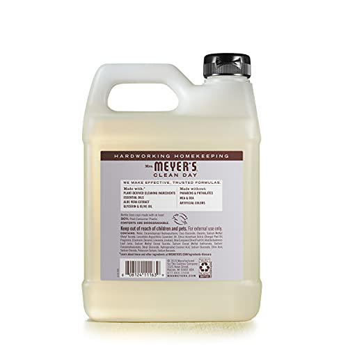 MRS. MEYER'S CLEAN DAY Lavender Hand Soap Refill, Biodegradable Formula, Essential Oils, 33 Fl. Oz - Pack Of 2
| MRS. M