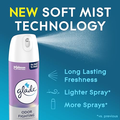 Glade Air Freshener Room Spray, Lavender & Vanilla Scent, Odor Fighting for Home Use, Long Lasting Freshness, 8 Oz x 2 C